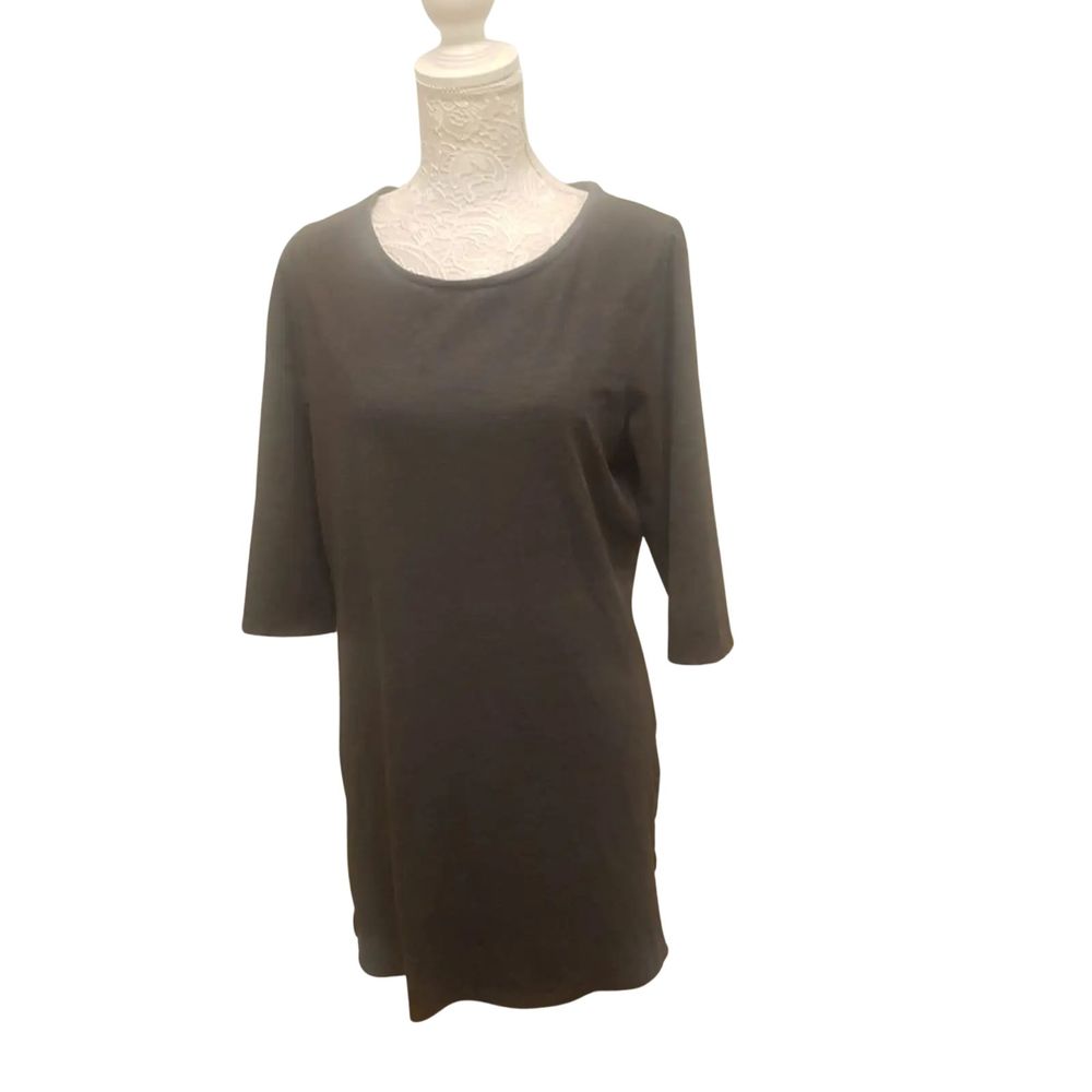 George Long Sleeve Dark Grey T-Shirt Dress UK 14 - Picture 1 of 6